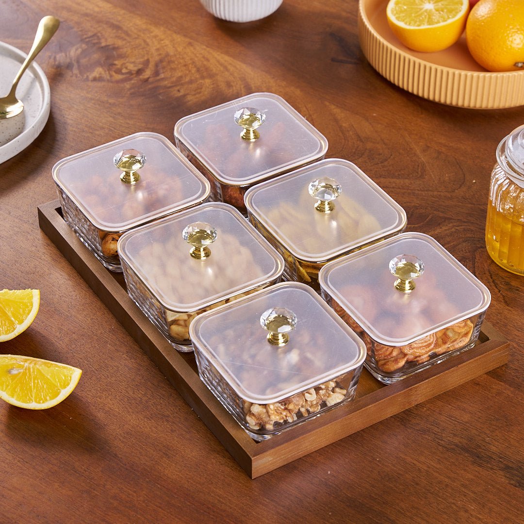 Luxury Glass Snack Box Set