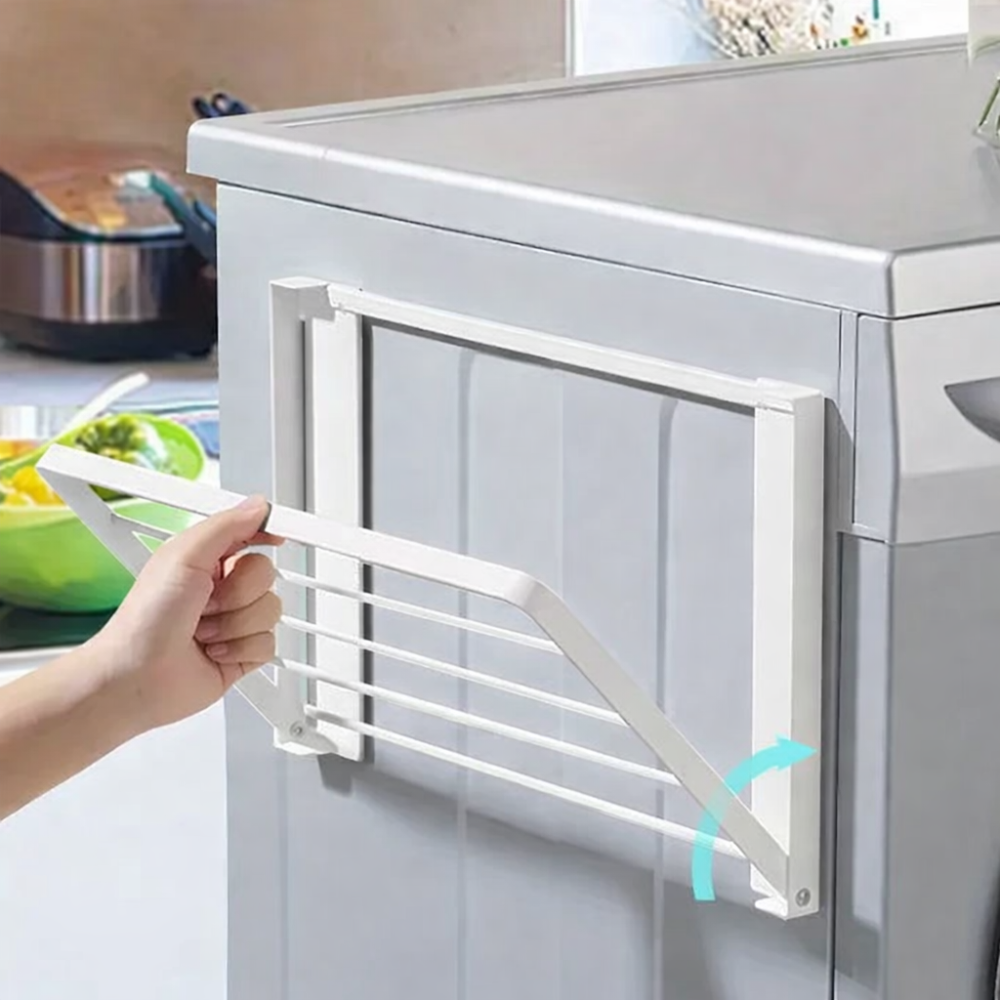 Heavy-Duty Magnetic Clothes & Towel Storage Foldable Rack