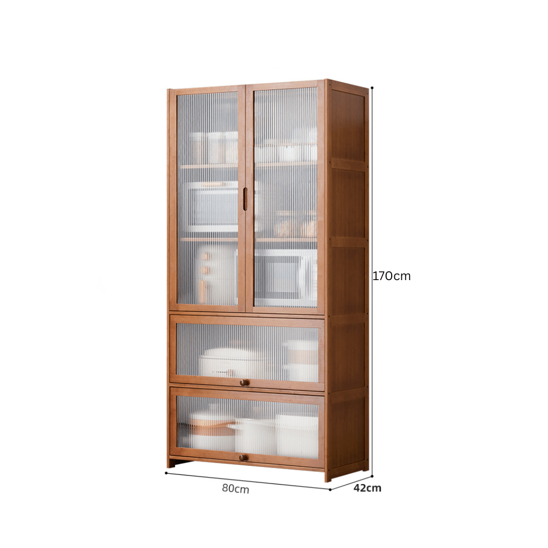 Multipurpose Bamboo Wood Kitchen Storage Rack(80cm)