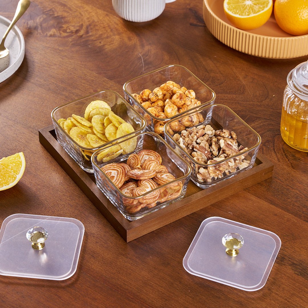 Luxury Glass Snack Box Set