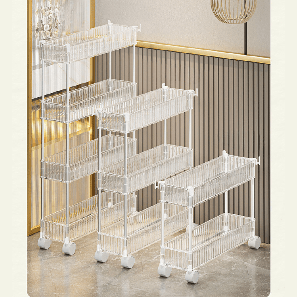 Rolling Storage Cart With Brake Wheels