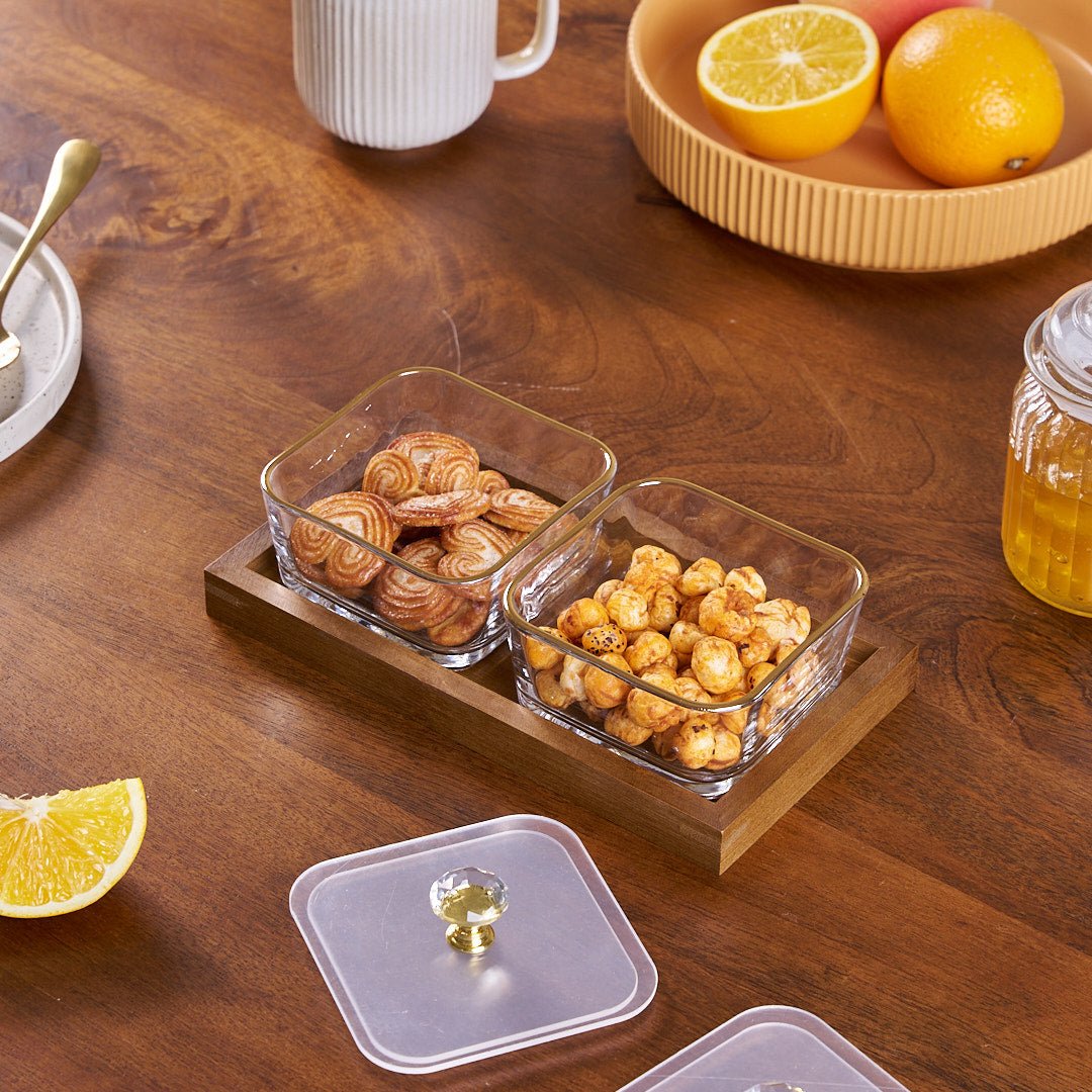 Luxury Glass Snack Box Set