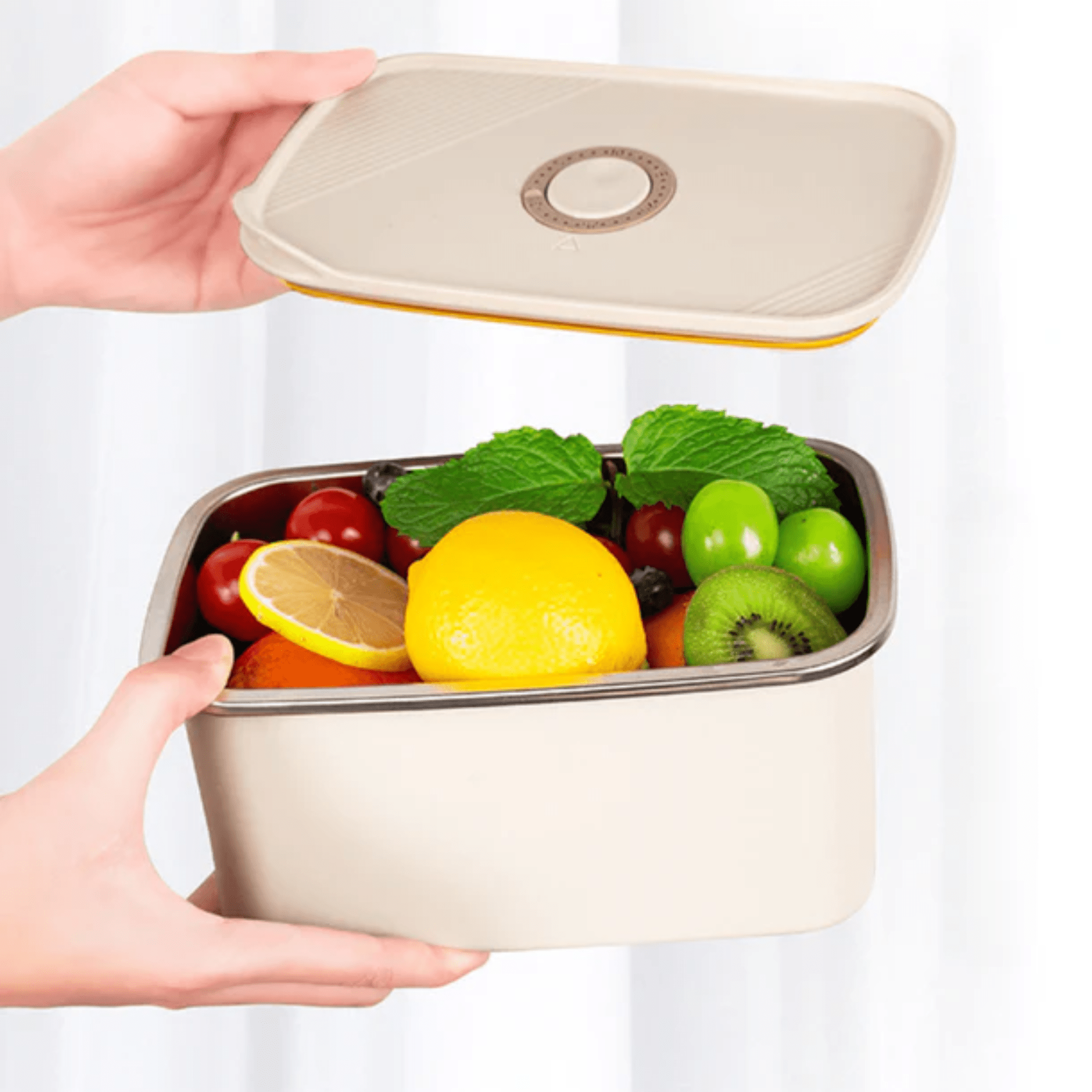 Multi-Functional Stainless Steel Food Storage Container with Leakproof Lid