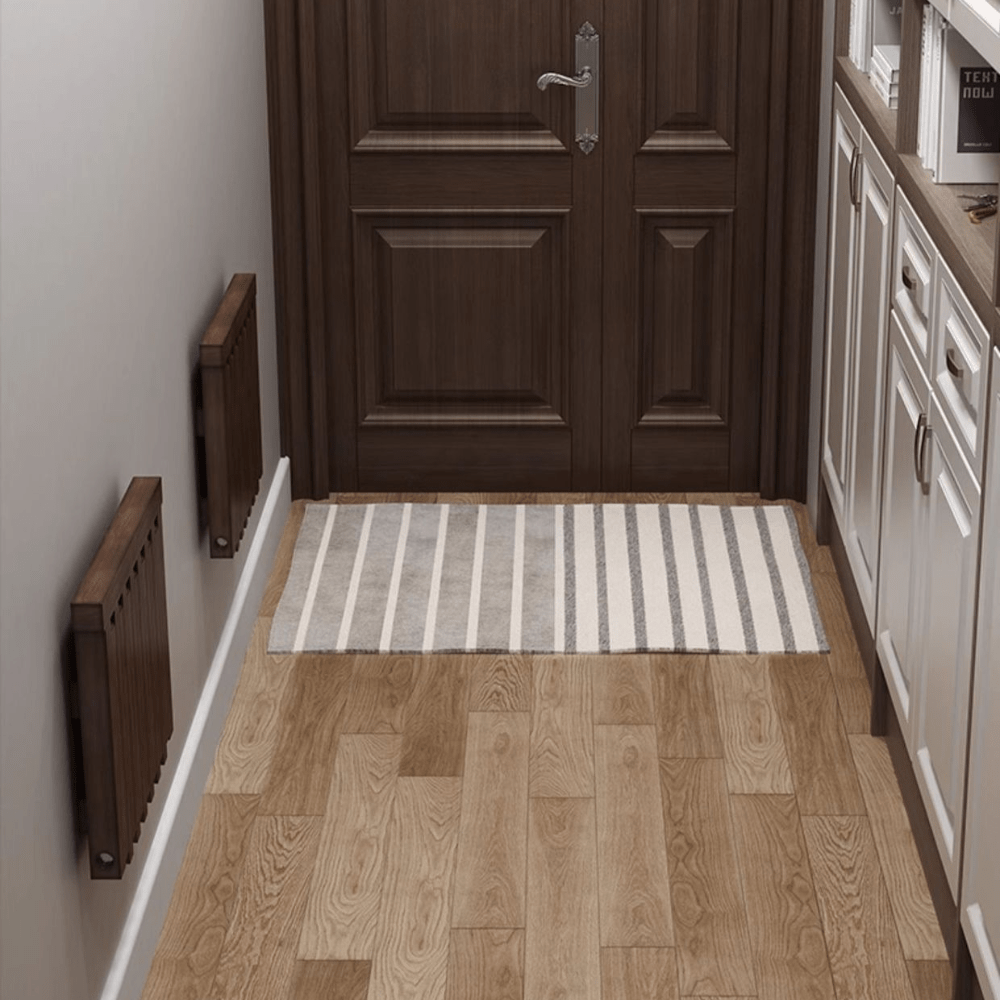 Solid Wood Foldable Wall-Mounted Shoe Changing Bench