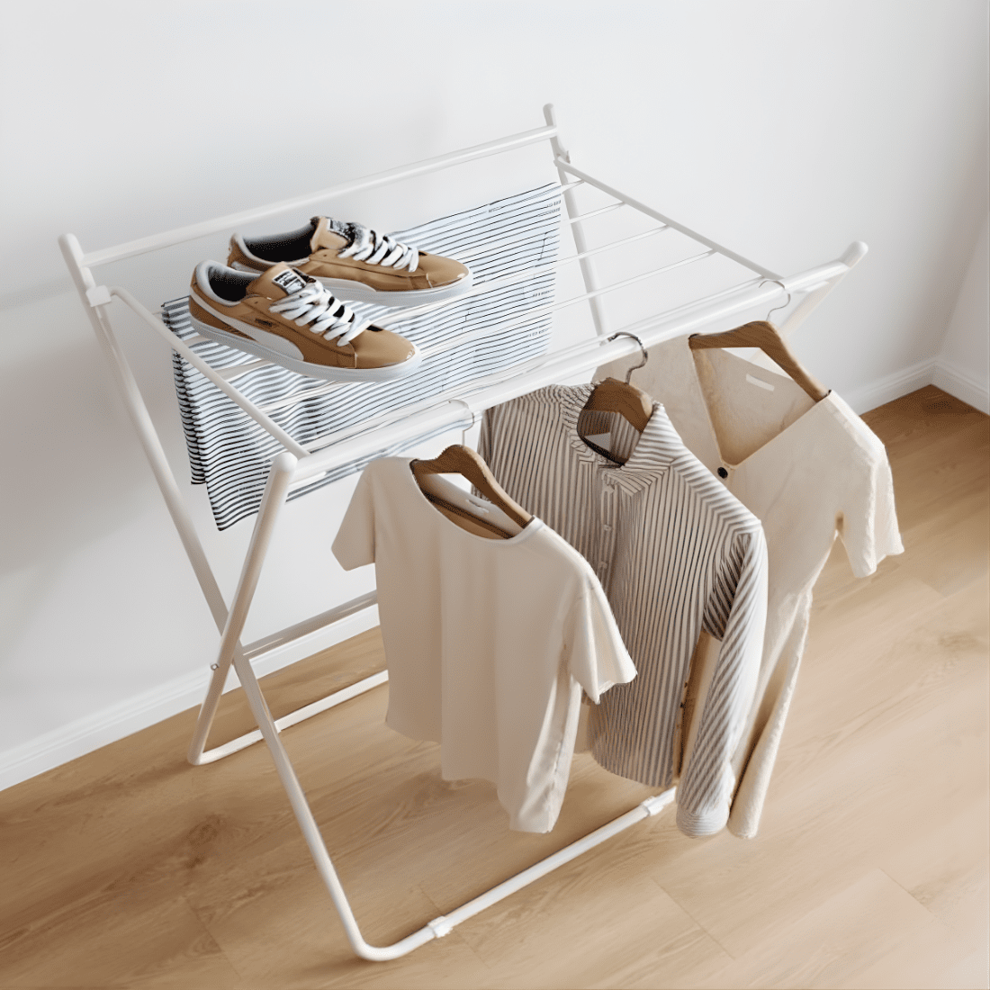 Household Foldable Vertical Clothes Drying Rack