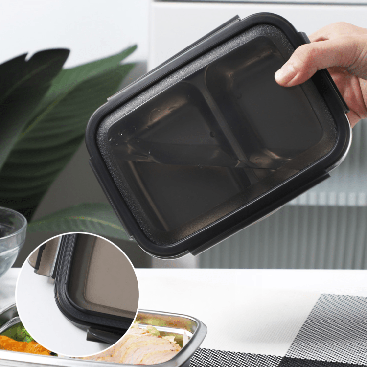 Multi-Purpose Stainless Steel 2-Compartment Food Storage Container