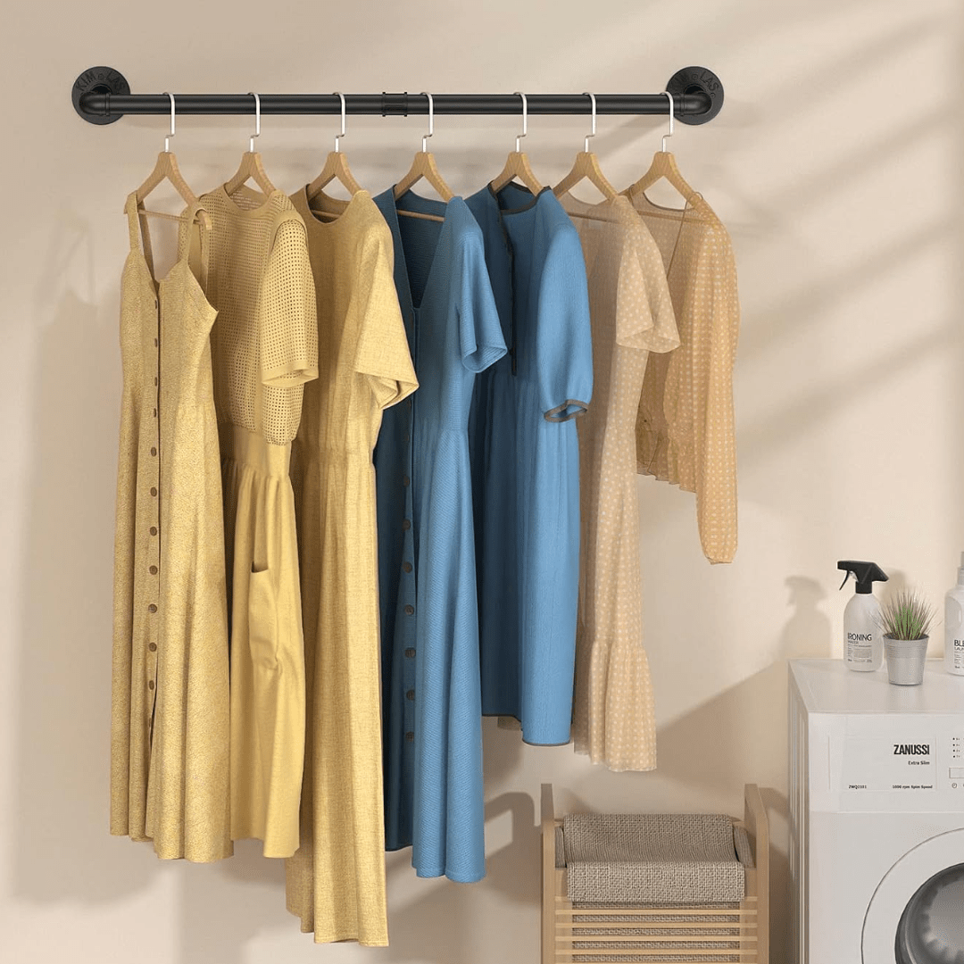 Multi-Purpose Wall Mounted Iron Pipe Hanger(97cm)