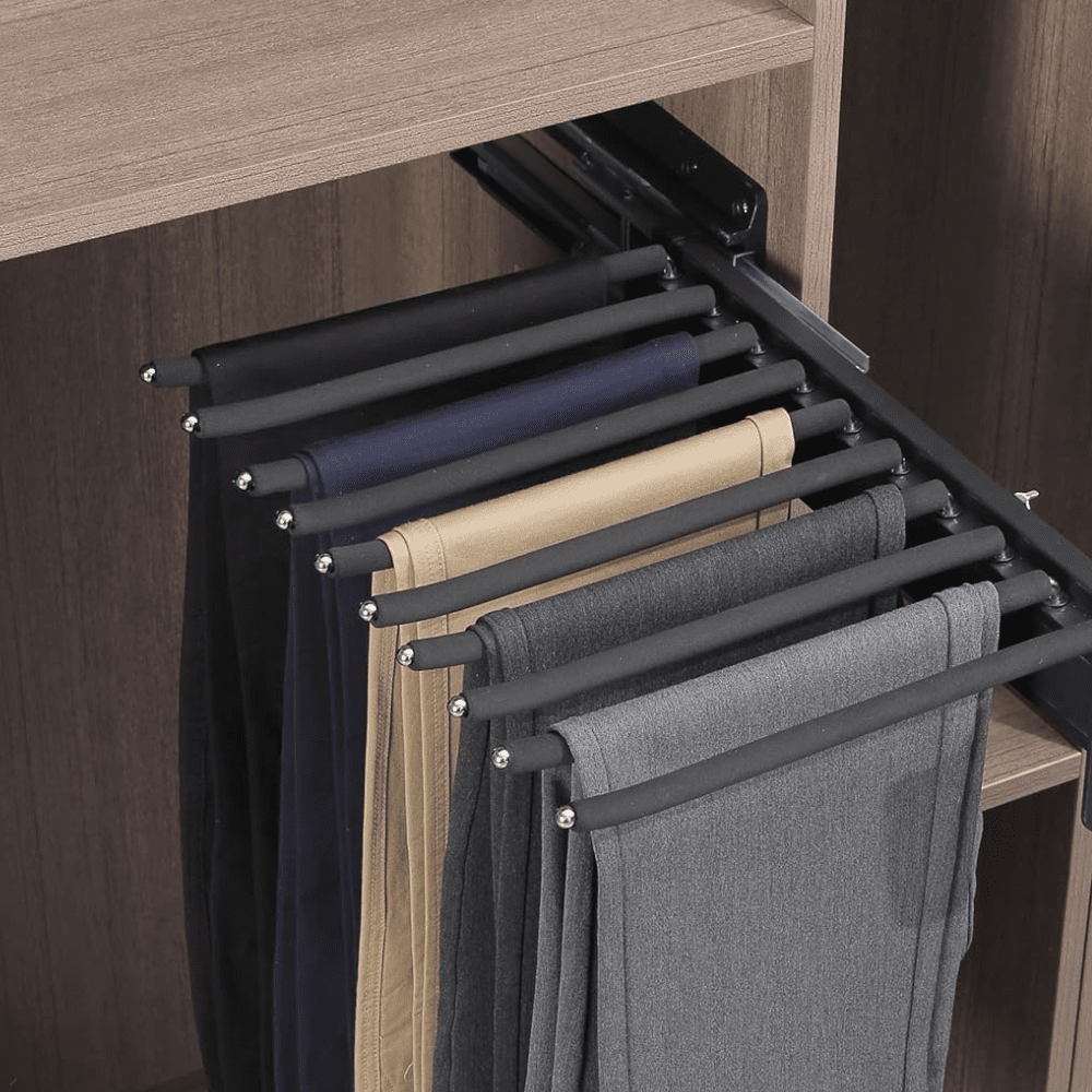 Multi-Arm Pull-Out Pants Hanger with Durable Steel Build