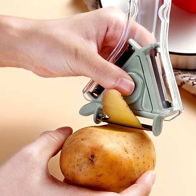 3-in-1 Fruit & Veggie Peeler with Ergonomic Handle