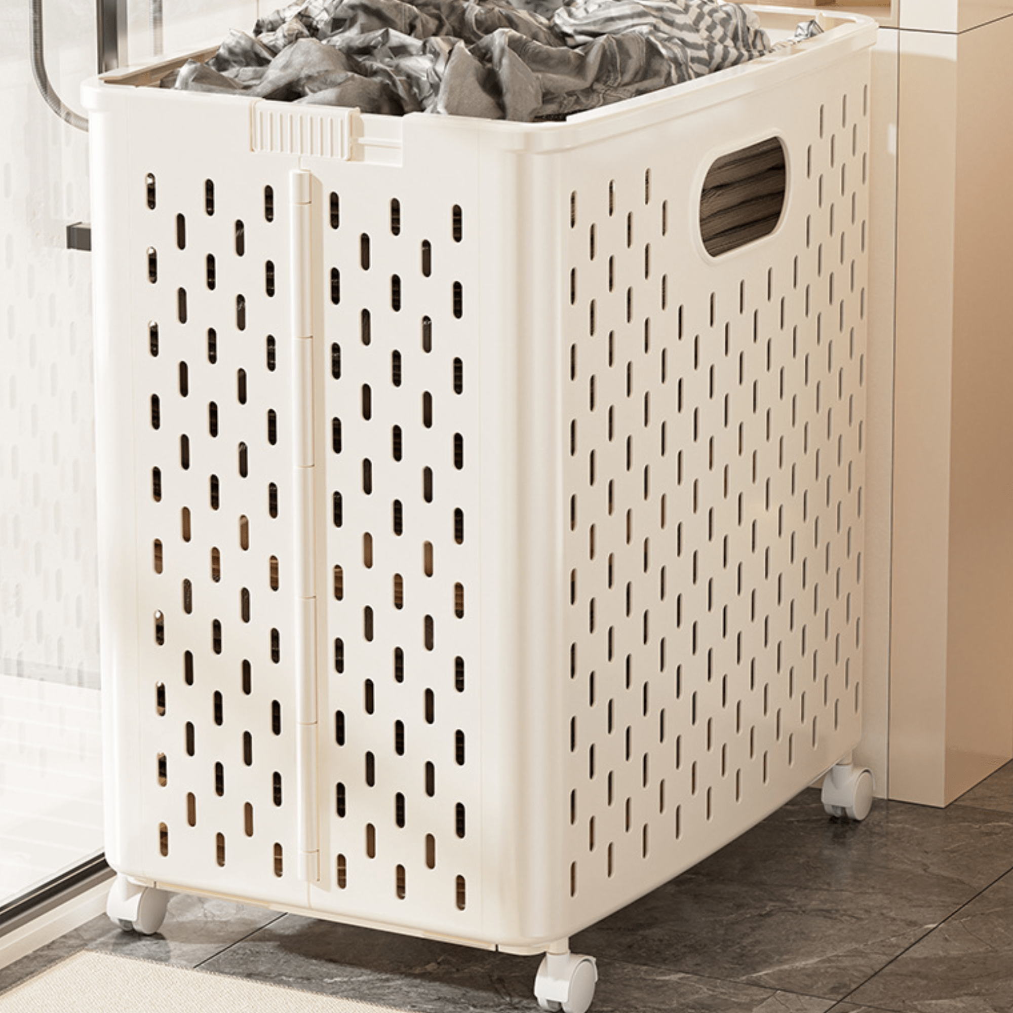 Multifunctional Plastic Foldable Large-Capacity Laundry & Storage Basket (36cm)