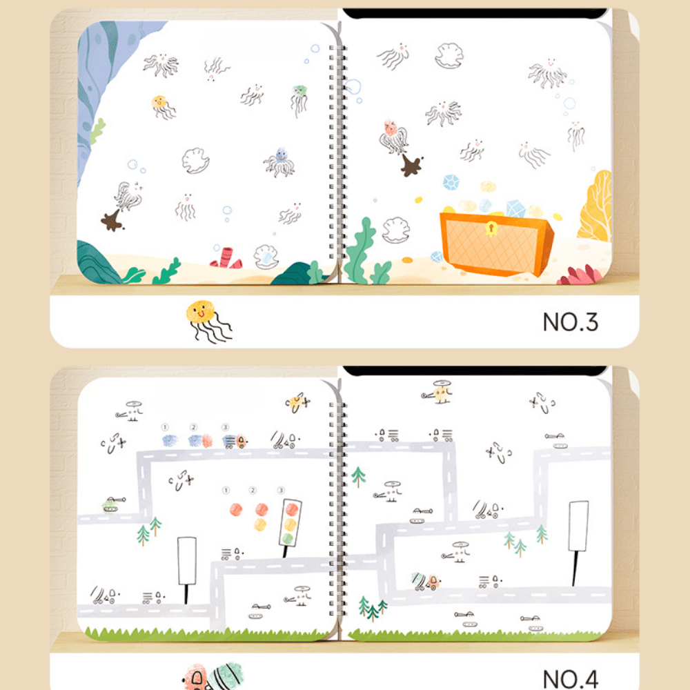 Lightweight Kids Fingerprint Activities Paint Book