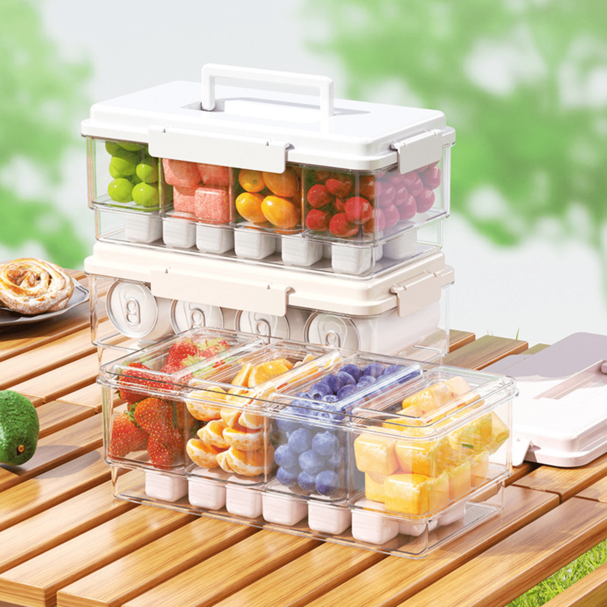 Multi-Purpose Leakproof Plastic Food Storage Container with Lid