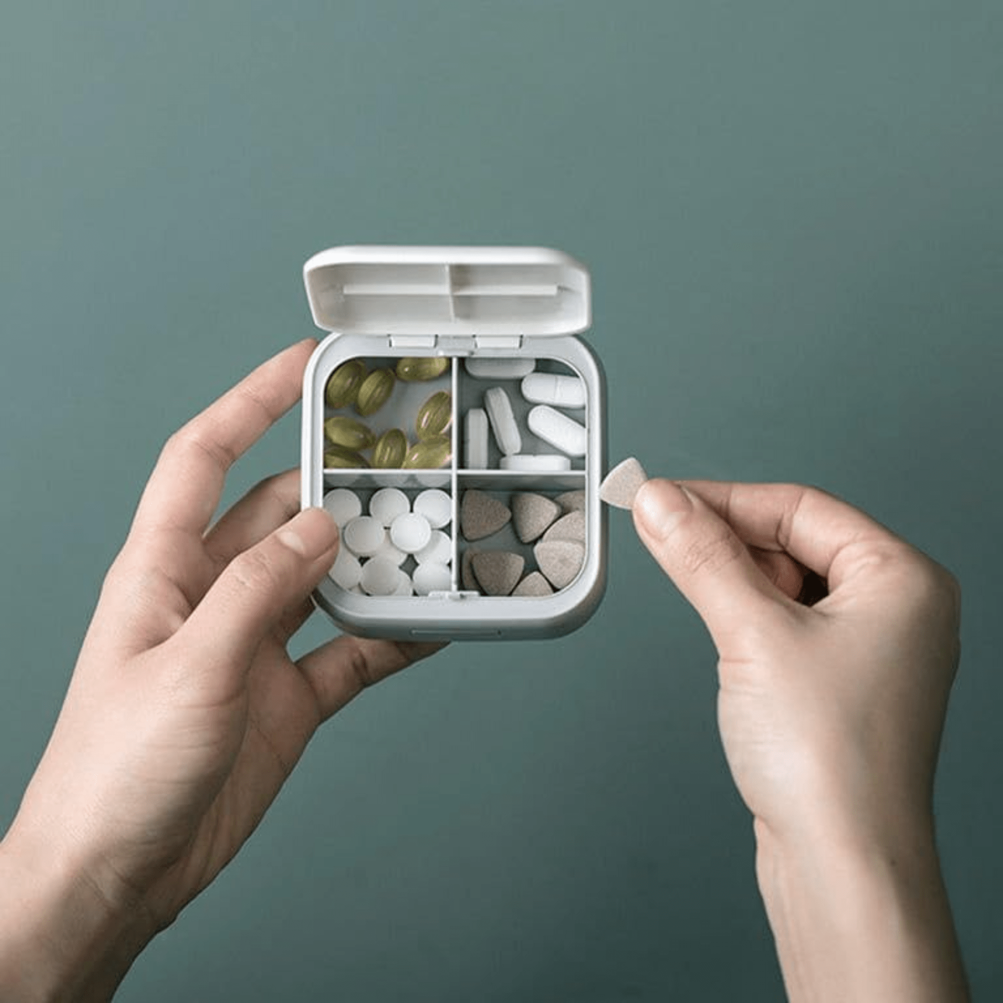 Multi-Functional Compact BPA-Free Medicine Storage Box with 4 Compartments (Pack of 1)