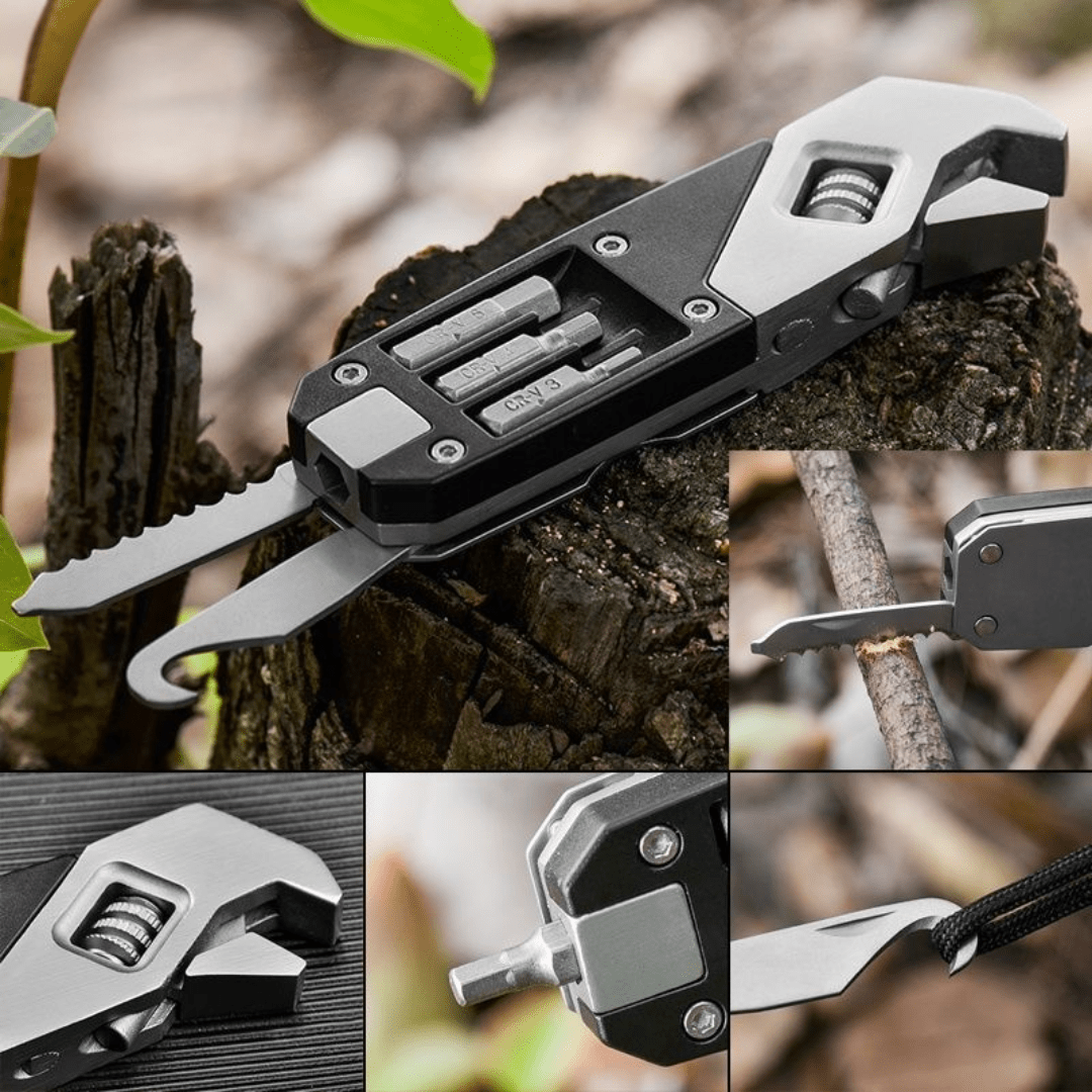 Multi-Functional Stainless Steel Folding Wrench Utility Tool