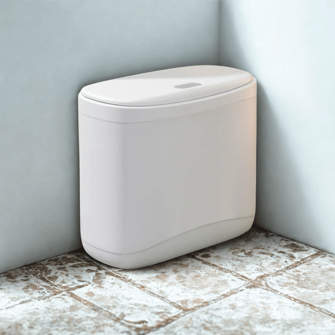 Compact Dual-Purpose Press-Lid Trash Bin(12L)