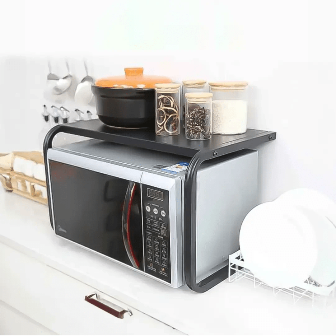 Multi-Purpose Space-Saving Kitchen Microwave Rack