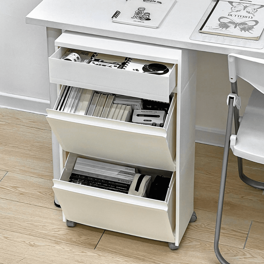 Movable Drawer Type Storage Cabinet with Wheels