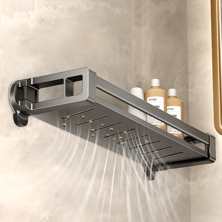Carbon Steel Multi-Use Storage Rack with Strong Suction Cup(54cm)