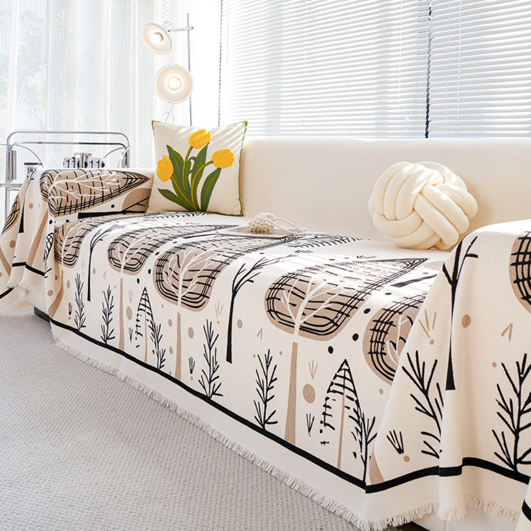 Elegance Chenille Sofa Cover : [EM-SC-28] Style-3