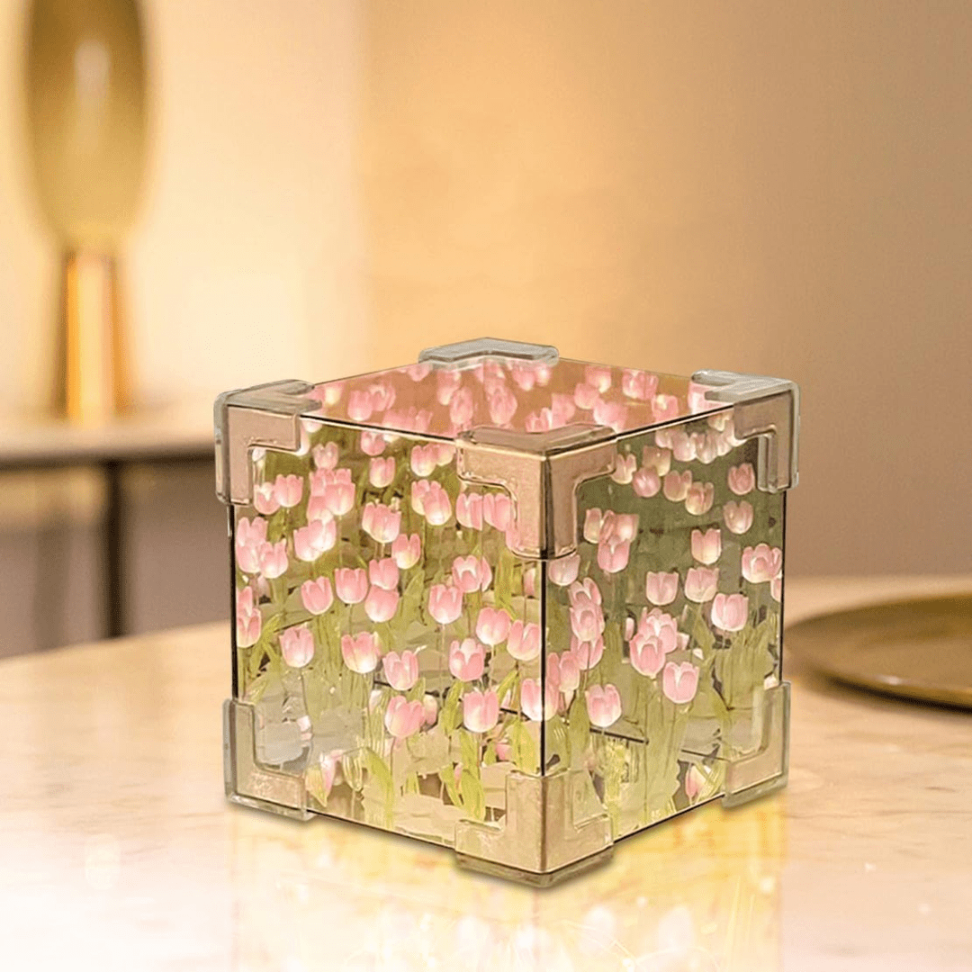 Tulip Lamp Mirror Night Light Box