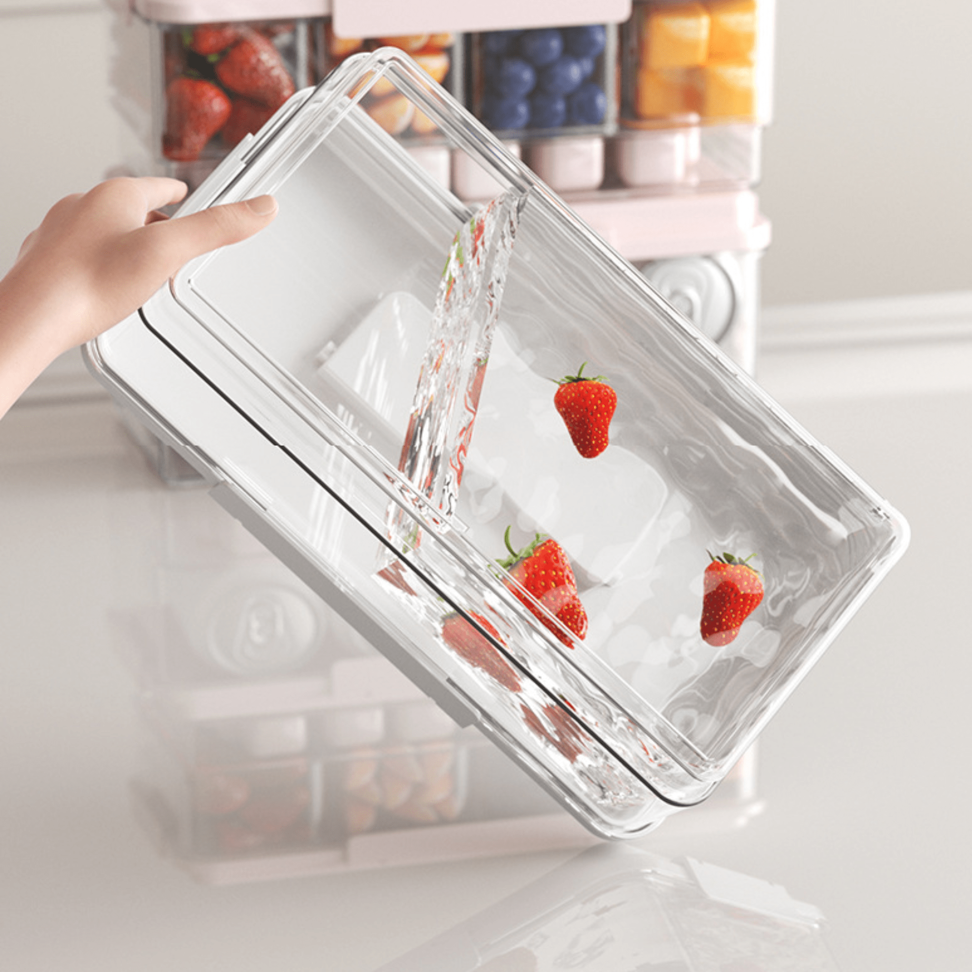 Multi-Purpose Leakproof Plastic Food Storage Container with Lid