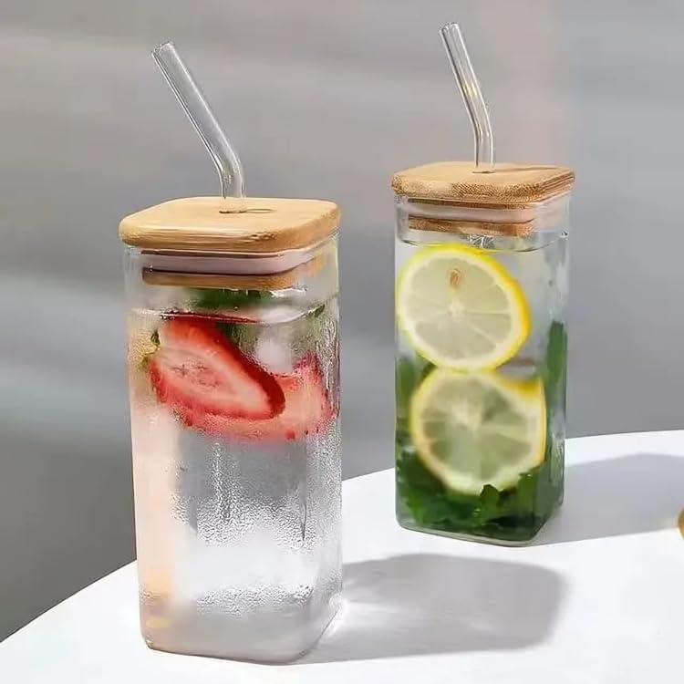 Multi-Purpose Borosilicate Glass Coffee and Juice Cup with Cover(400ml)