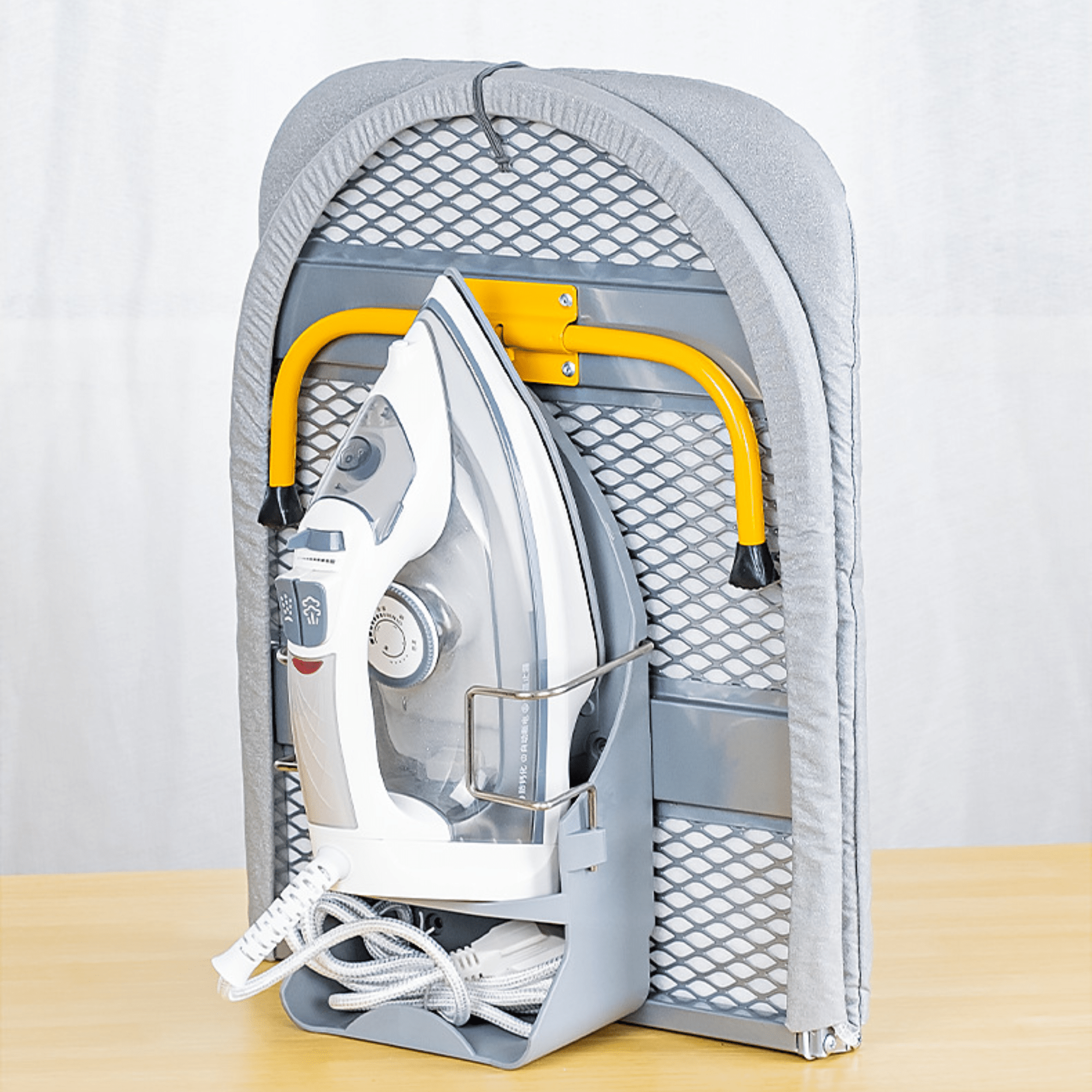 Multi-Functional Foldable Desktop Ironing Board with Storage Rack
