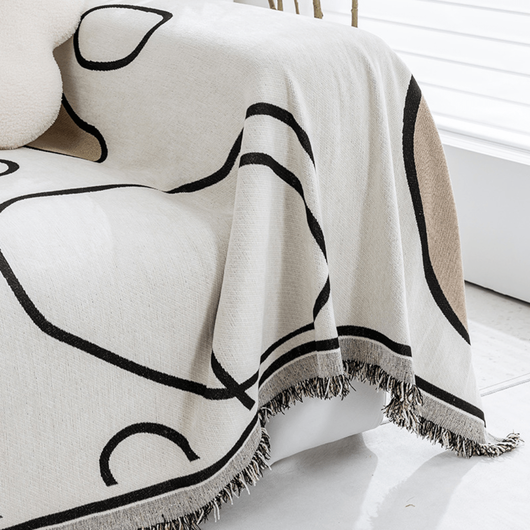 Elegance Chenille Sofa Cover : [EM-SC-21] (Black)
