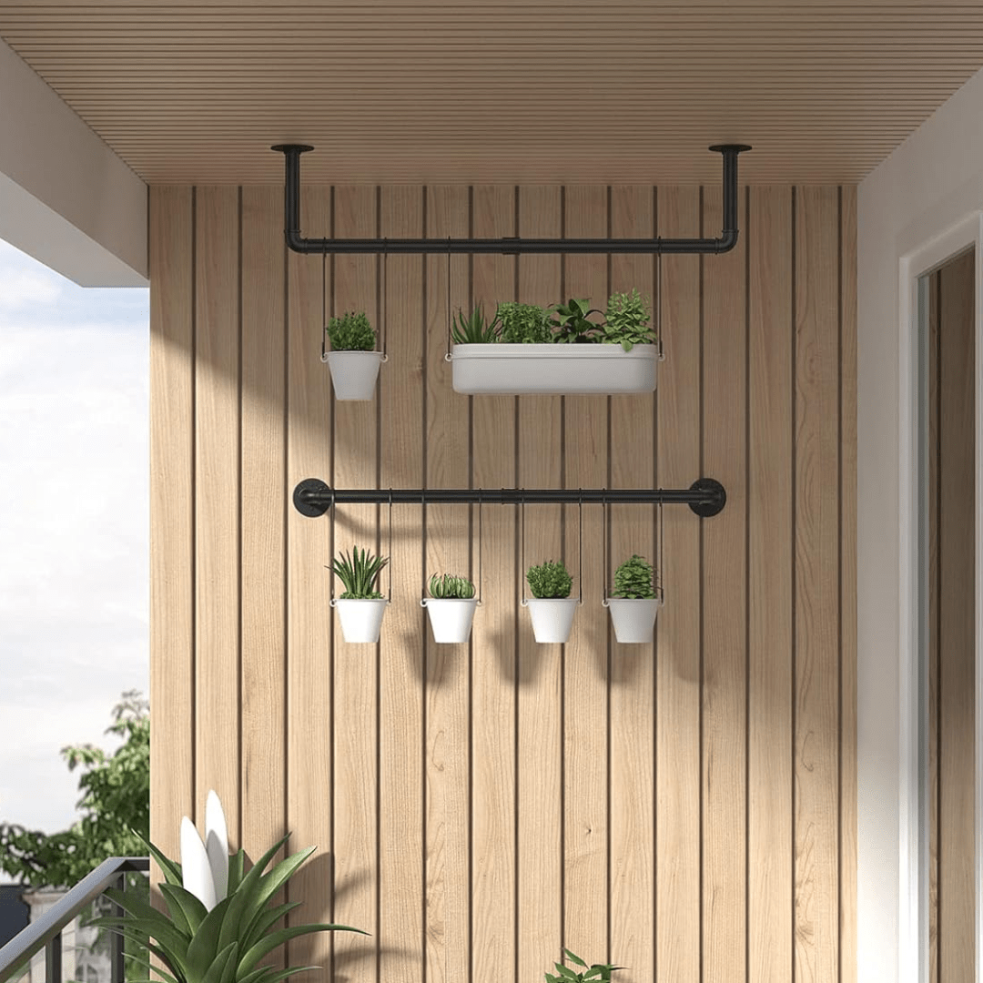 Multi-Purpose Wall Mounted Iron Pipe Hanger(97cm)