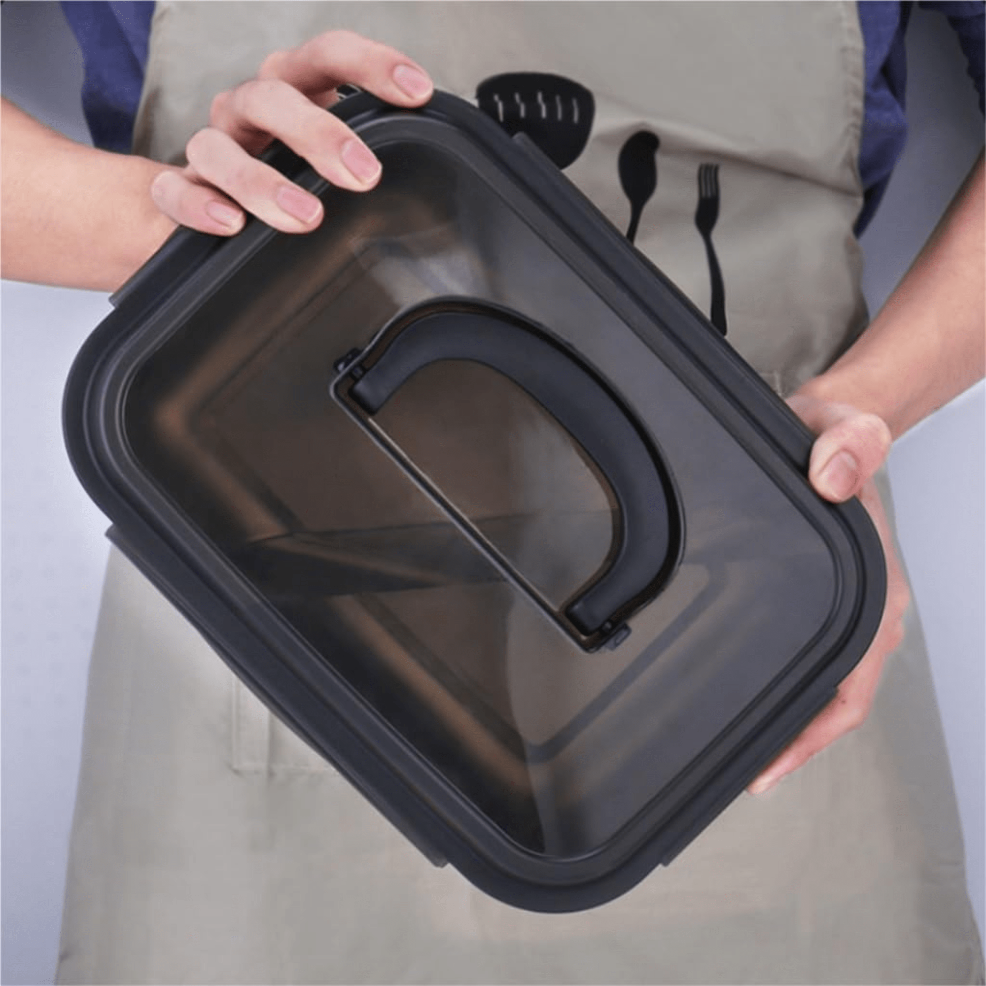 Multi-Purpose Stainless Steel Storage Box With Buckle Lock(3800ml)