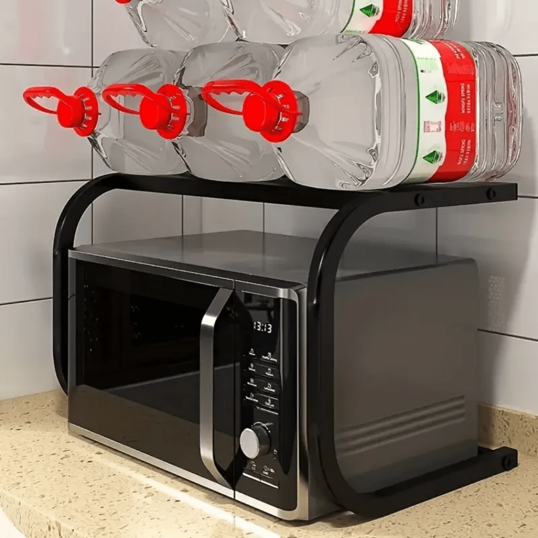 Multi-Purpose Space-Saving Kitchen Microwave Rack