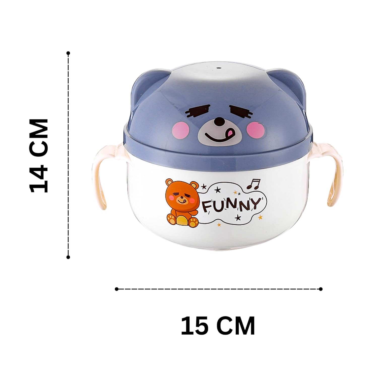 Stainless Steel Cute Bear Noodle Bowl