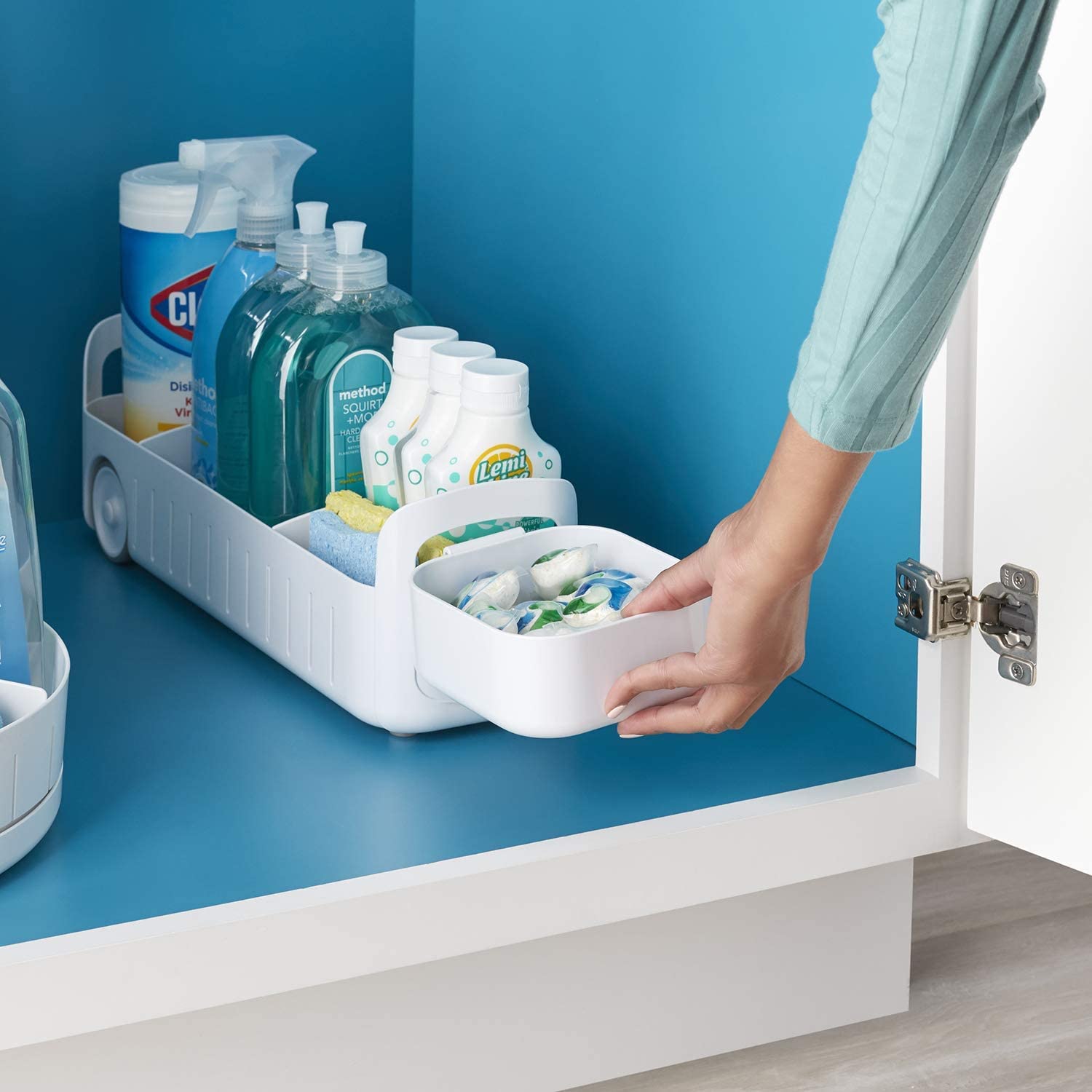 Adjustable Compartments Rolling Storage Organizer