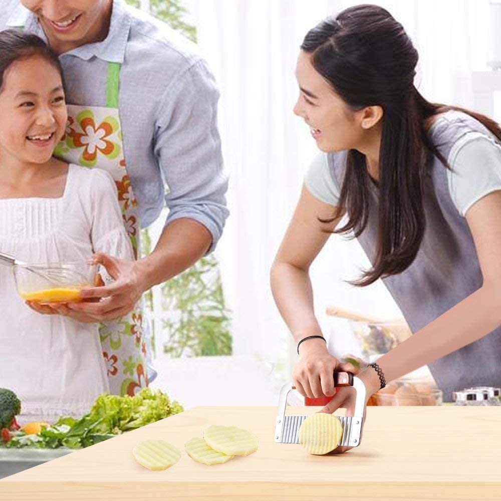 Premium Stainless Steel Vegetable Crinkle Slicer