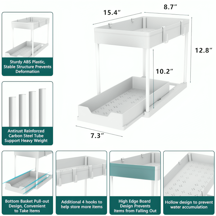 Multi-purpose Under Sink Shelf Organizer