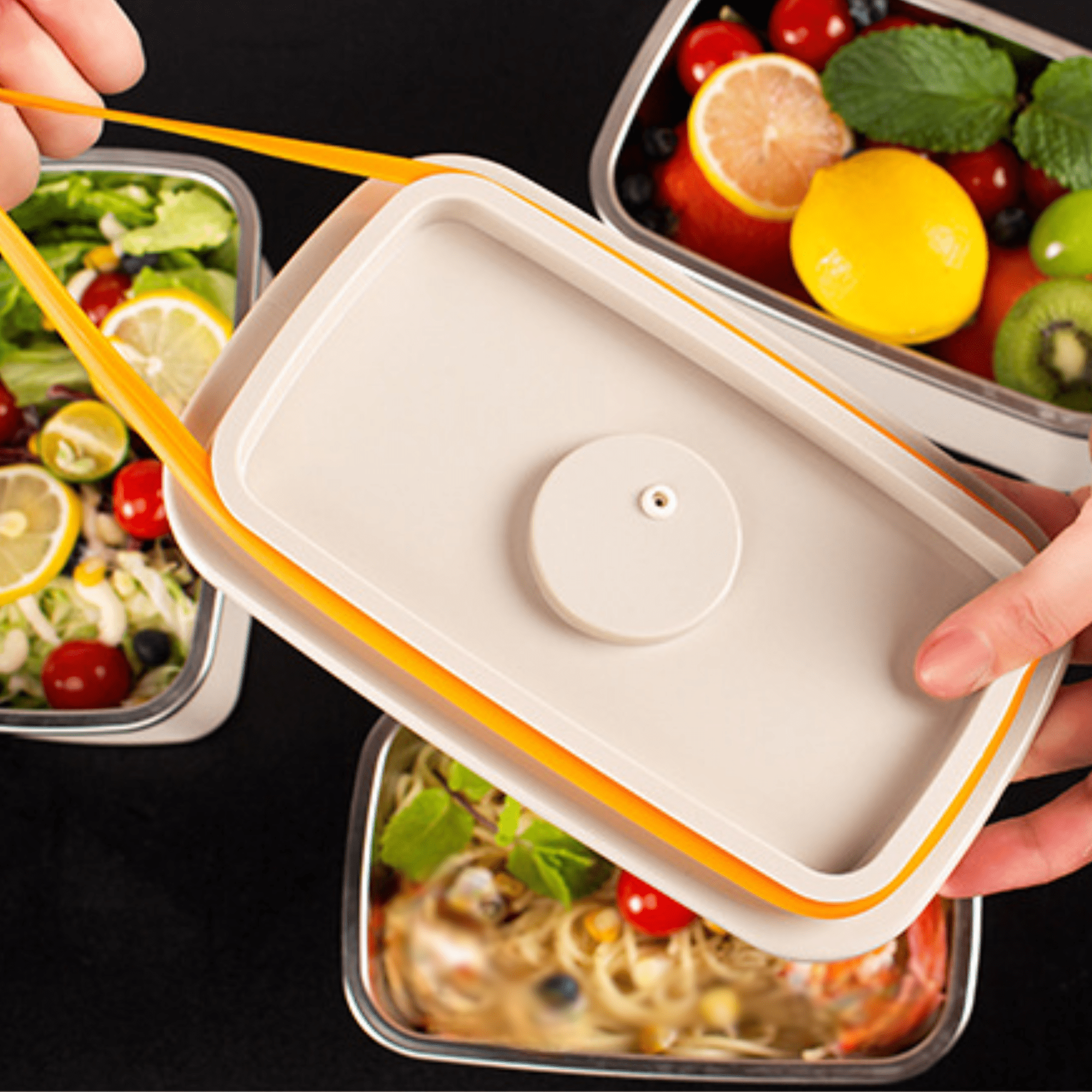 Multi-Functional Stainless Steel Food Storage Container with Leakproof Lid (1400ml)