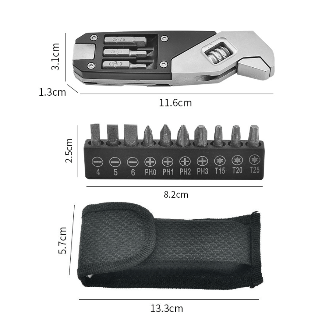 Multi-Functional Stainless Steel Folding Wrench Utility Tool