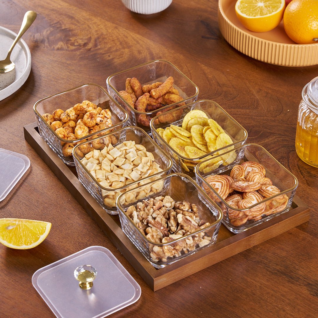 Luxury Glass Snack Box Set