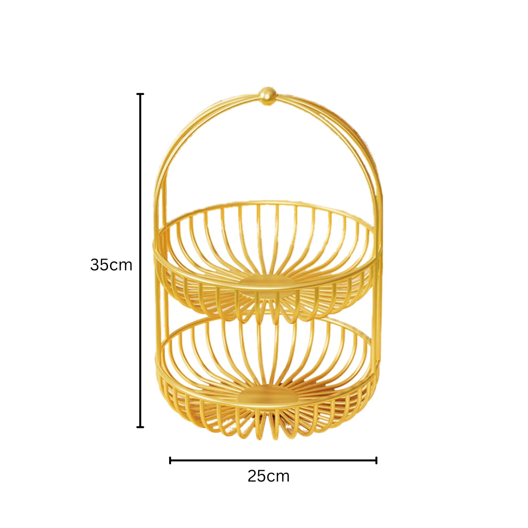 Portable Luxury Metal Fruit and Vegetable Basket