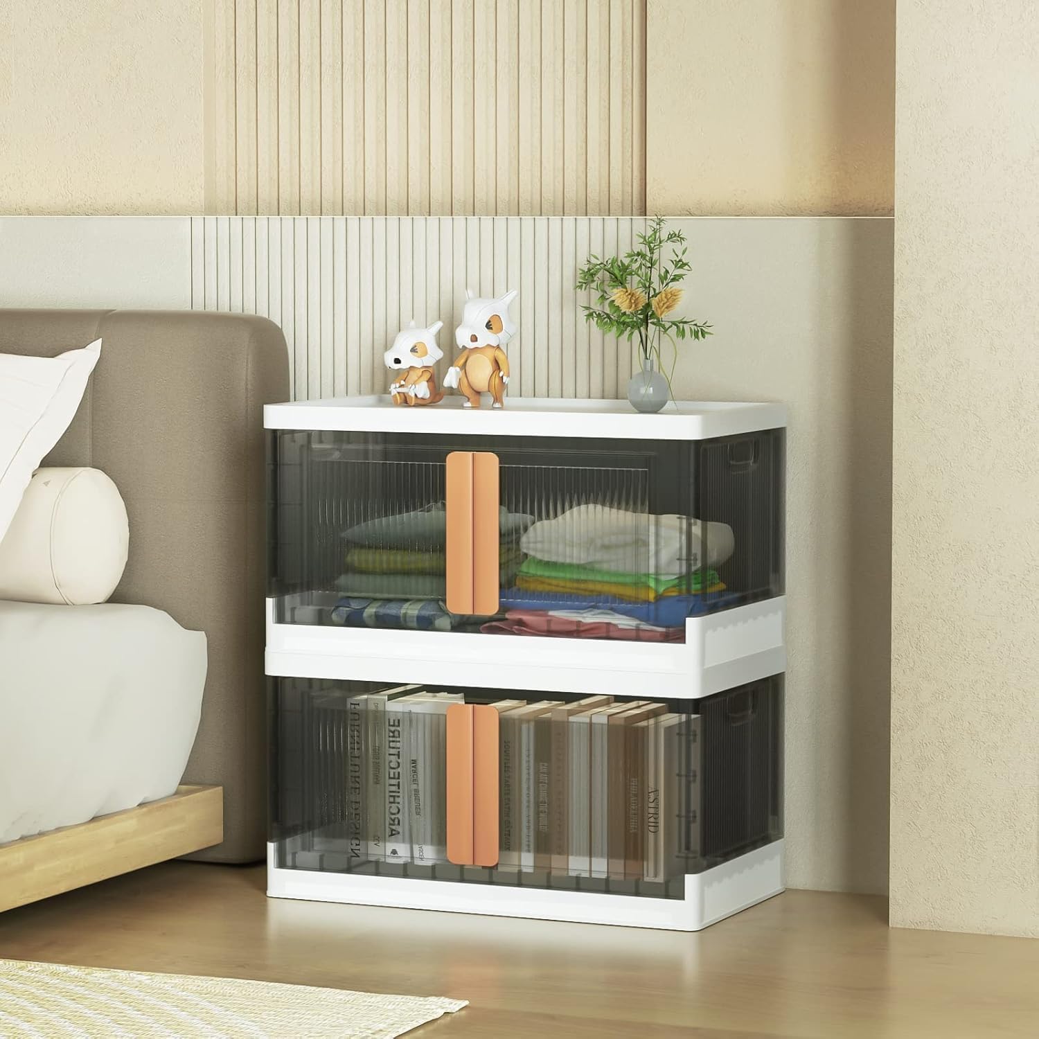Single-Layer Multi-Bin Cube Storage Cabinet