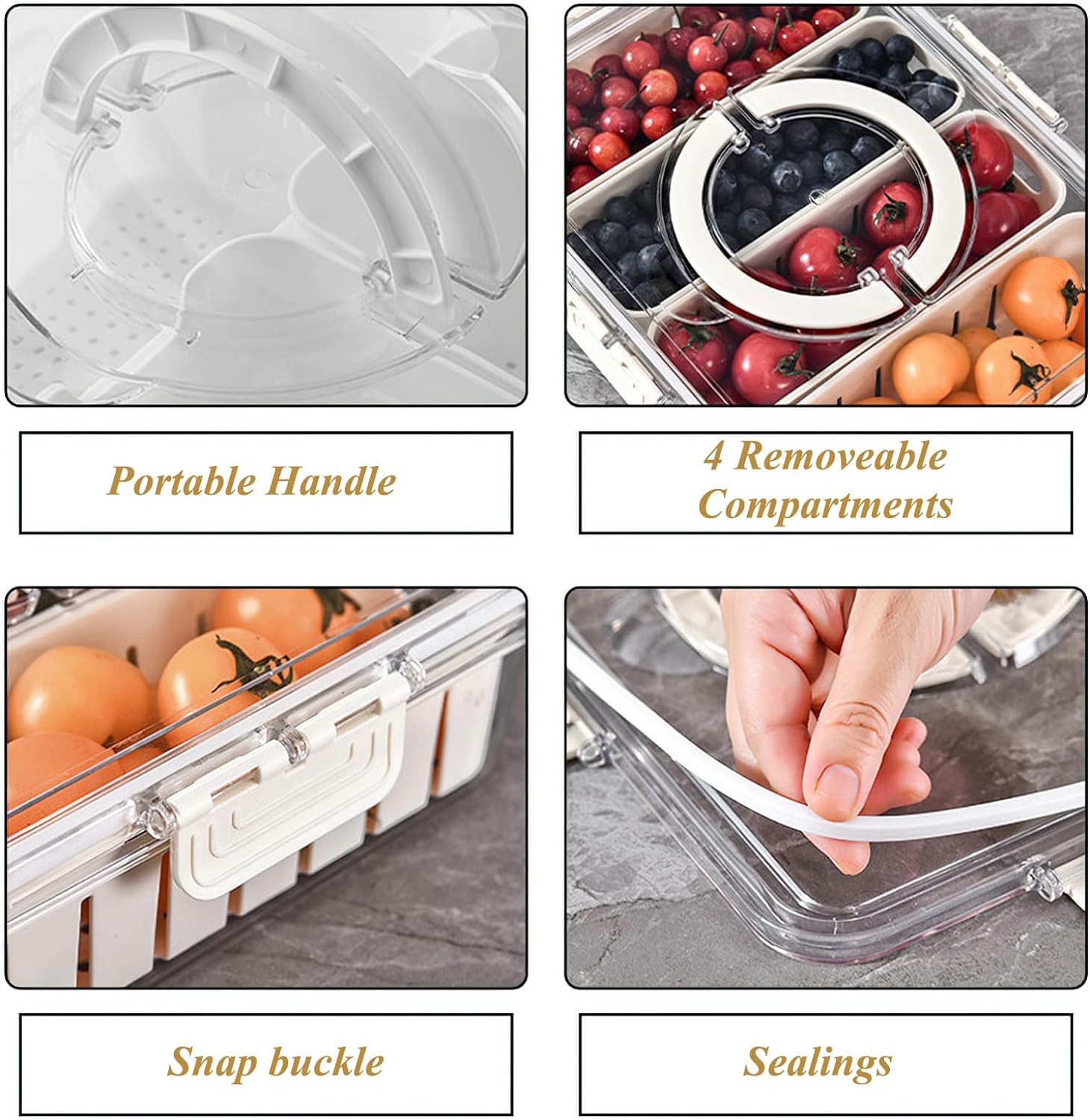 4 Compartment Airtight Container
