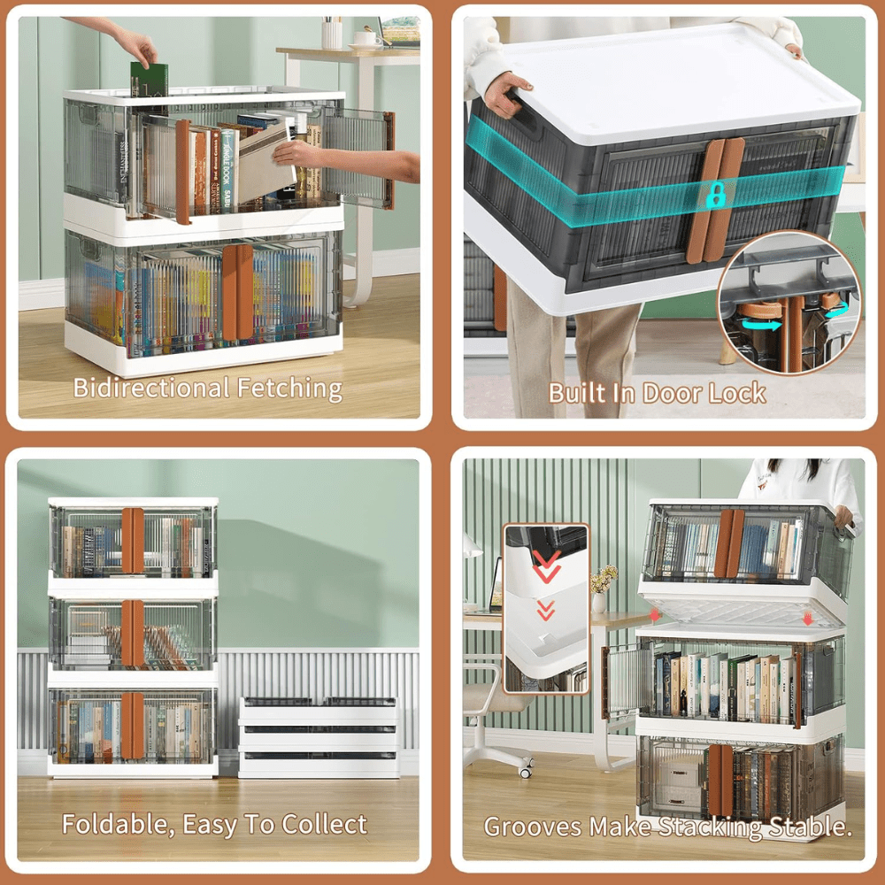 Single-Layer Multi-Bin Cube Storage Cabinet