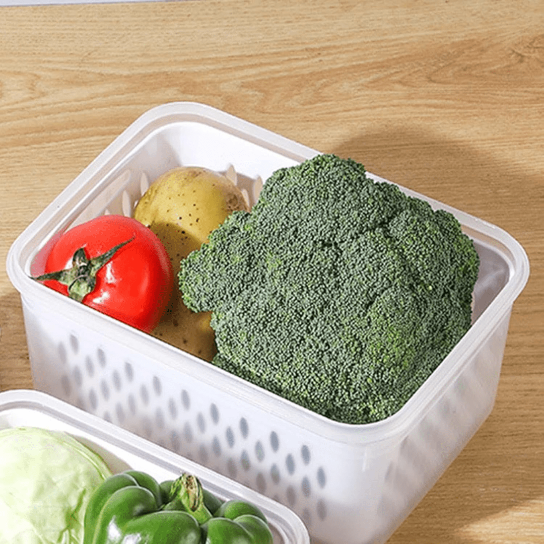 Multifunctional Plastic Sealed Rectangular 1700ml Storage Box(Pack of 2)