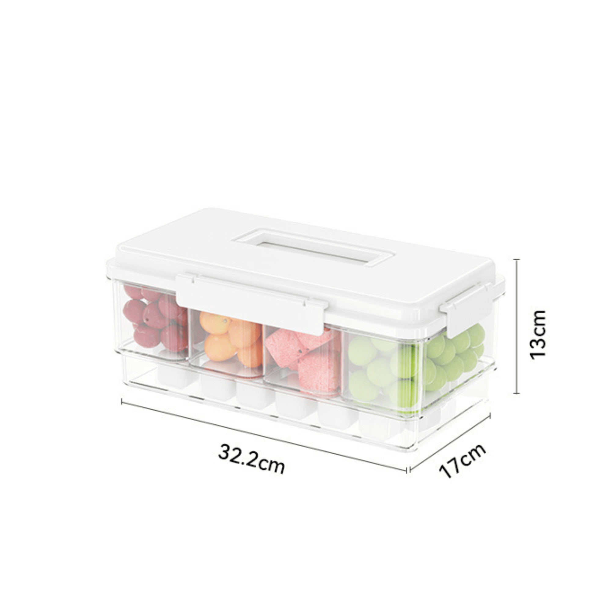 Multi-Purpose Leakproof Plastic Food Storage Container with Lid