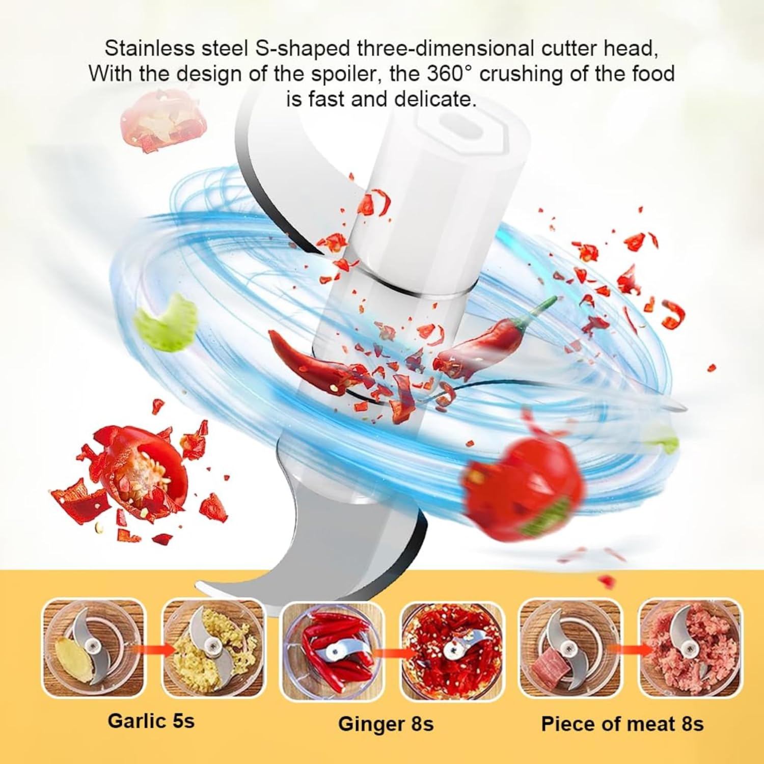 Rechargeable Portable Vegetable Grinder