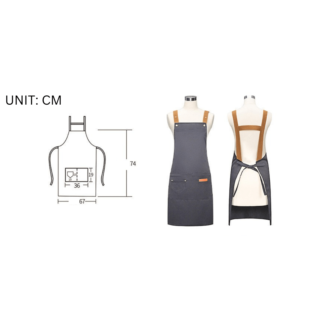 Premium Canvas Cross-Back Apron with Pockets