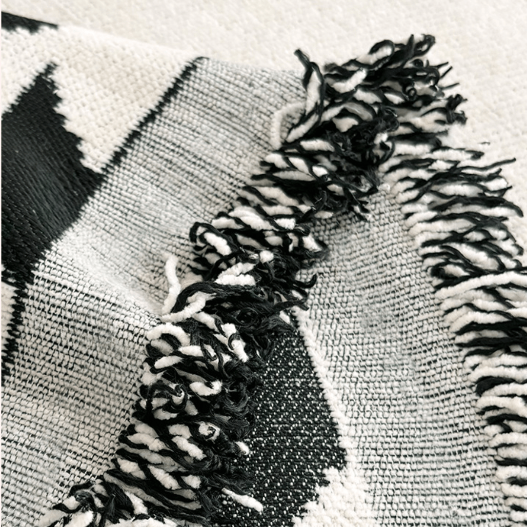 Leopard Print Black & White Elegance Chenille Sofa Cover