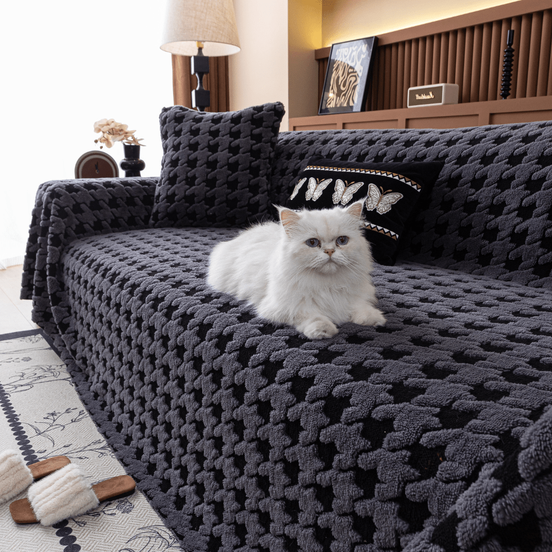 Luxurious Jacquard Sofa Cover (Grey)