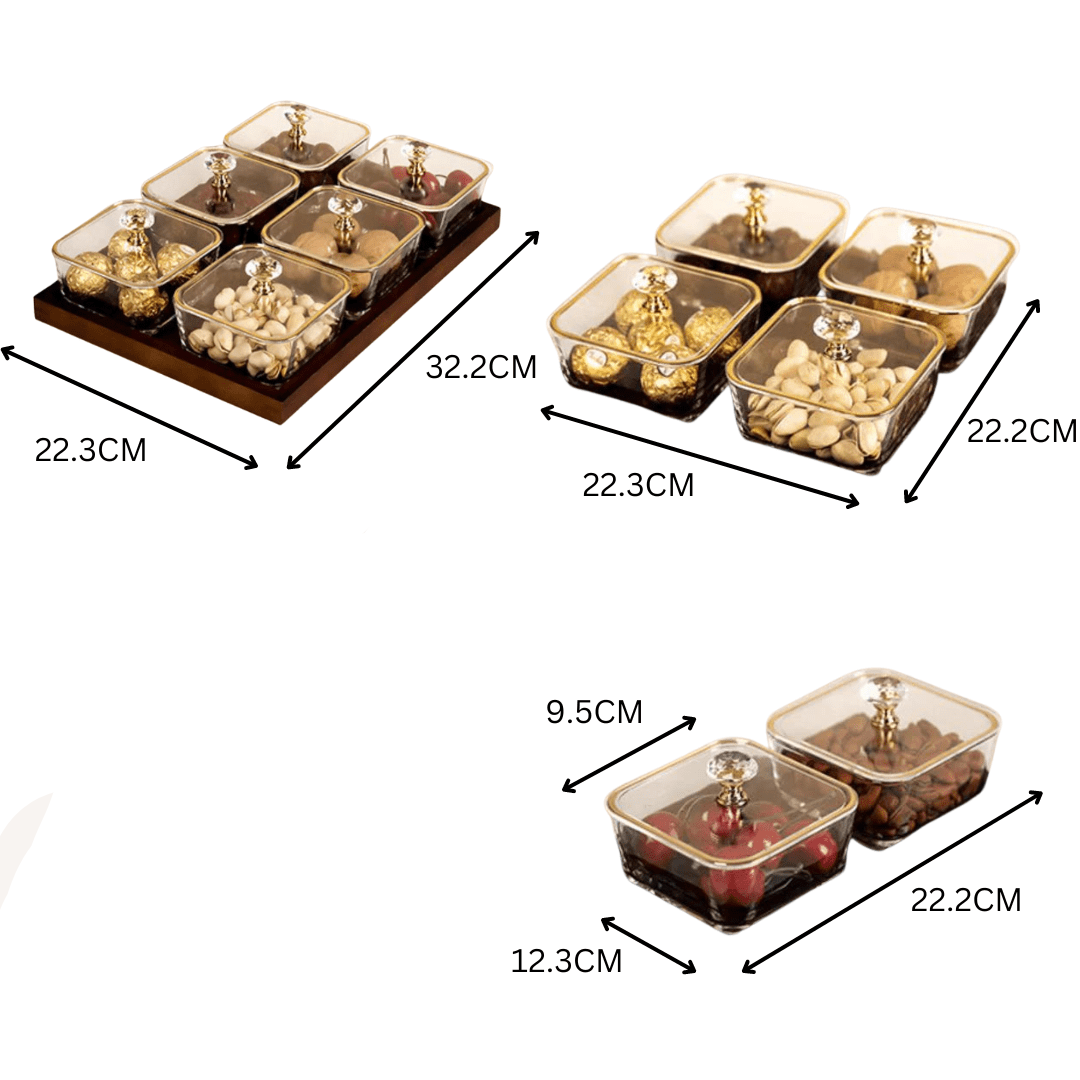 Luxury Glass Snack Box Set