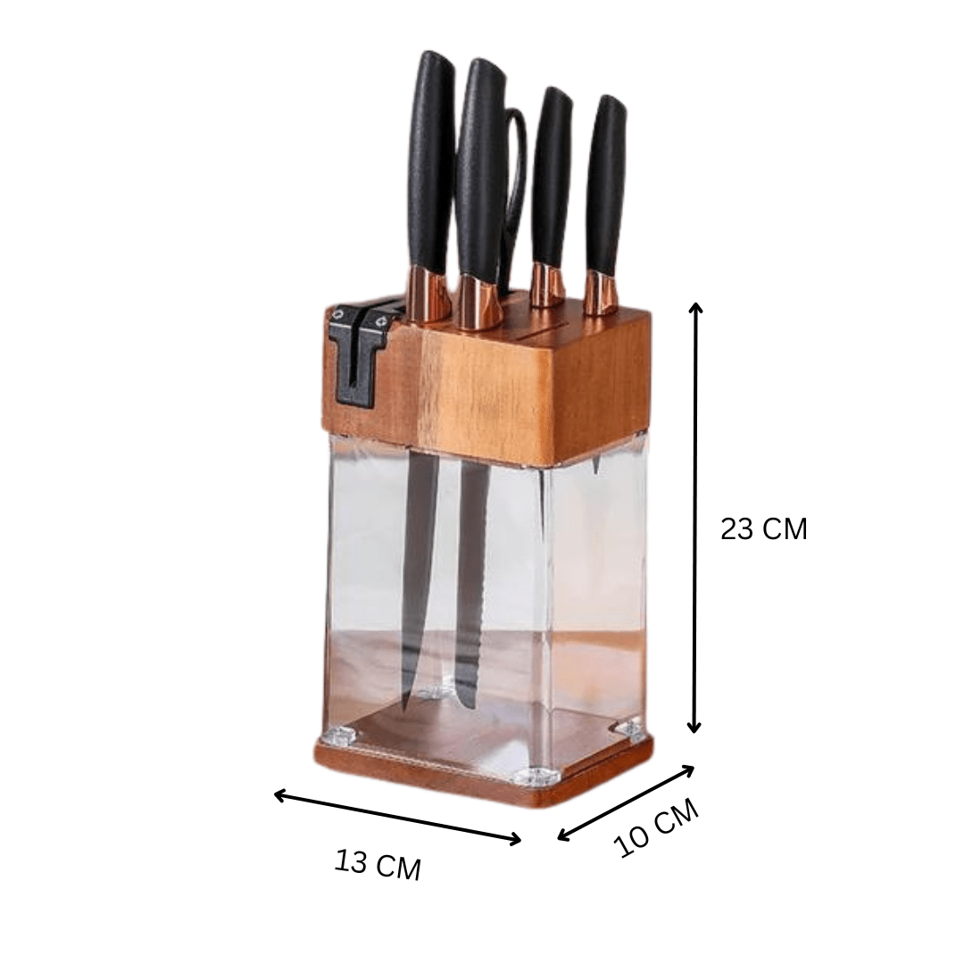 Premium Stainless Steel Knife Set With Block